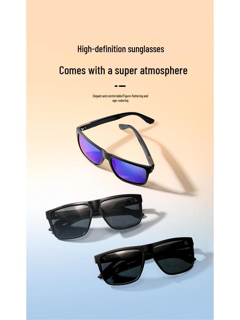 Herren Retro Quadratische Polarisierte Fahrsonnenbrille - Anti-UV