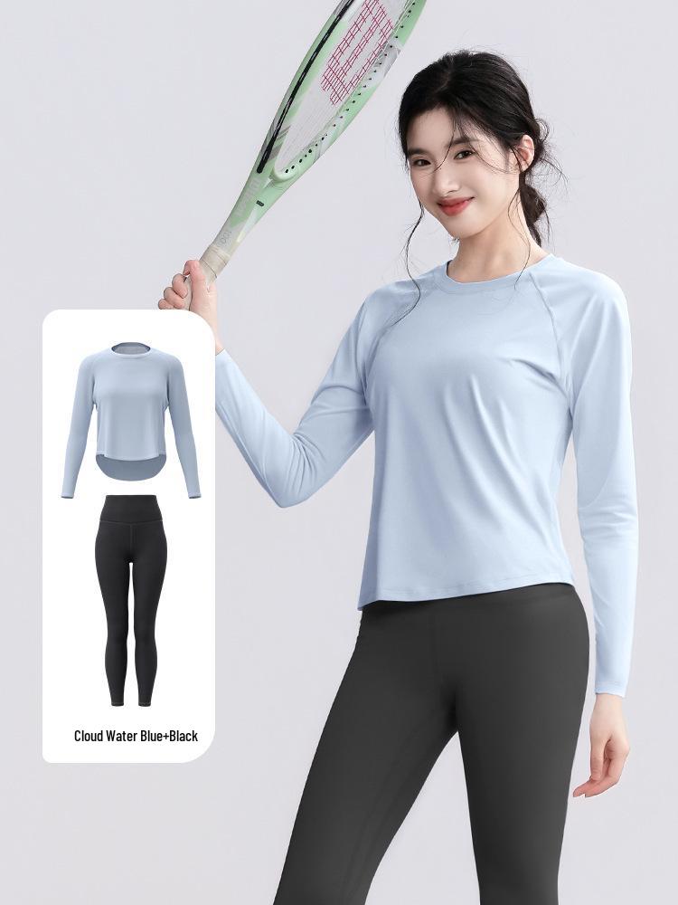 

Women s Quick-Dry Long-Sleeve Yoga Set - Slimming Fit XXL