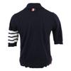 THOM BROWNE Domestically Licensed FKC334A-Y1014-415 4-Bar Wool Knit Polo Shirt tops 36 blackUsed