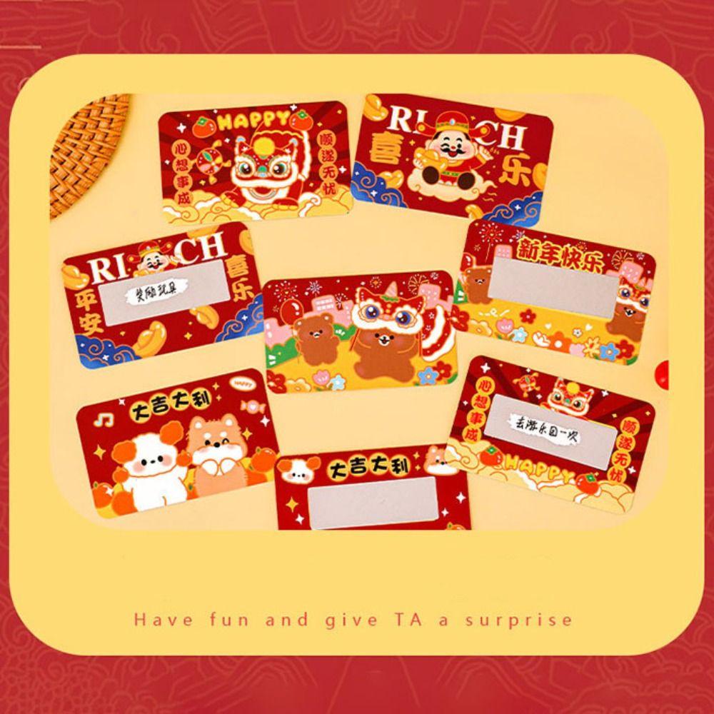 60Pcs 60Pcs Scratch-off Cards Anniversary DIY Gift Vouchers Tickets 2025 New Year Party Game Surprise Lucky Cards