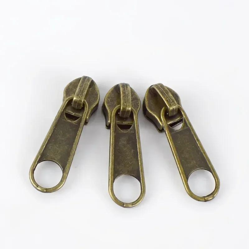 Meetee 5/10/20Pcs 5# Zipper Puller for Nylon Zippers Plastic Coil Zips Slider Heads Repair Kits DIY Garment Sewing Accessories