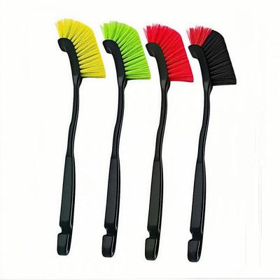 Car Wheel & Tire Cleaning Brush with Hard & Soft Bristles for Crevice Stain Removal