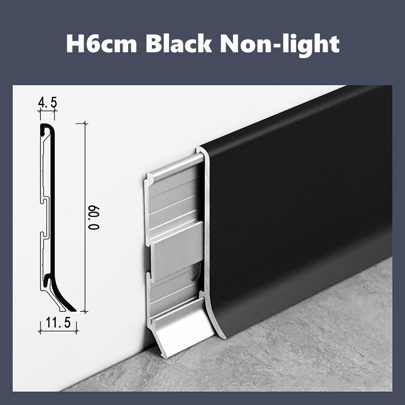 H5/6/8cm Super Narrow LED Wall Skirting Line Minimalist Aluminium Profile Floor Baseboard Silicone Neon Strip Light Diffuser