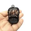 1Pc Micro Landscape Decoration 1/12 Doll House Miniature Metal Bird Cage Model Furniture Room Scene Diy Accessory