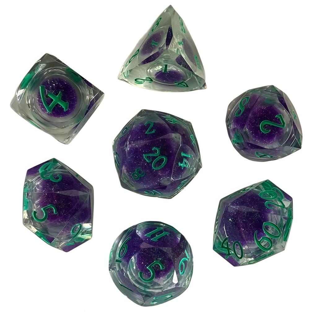 Resin Polyhedral Dice Set for DND, Dungeons & Dragons, COC, and Tabletop RPGs