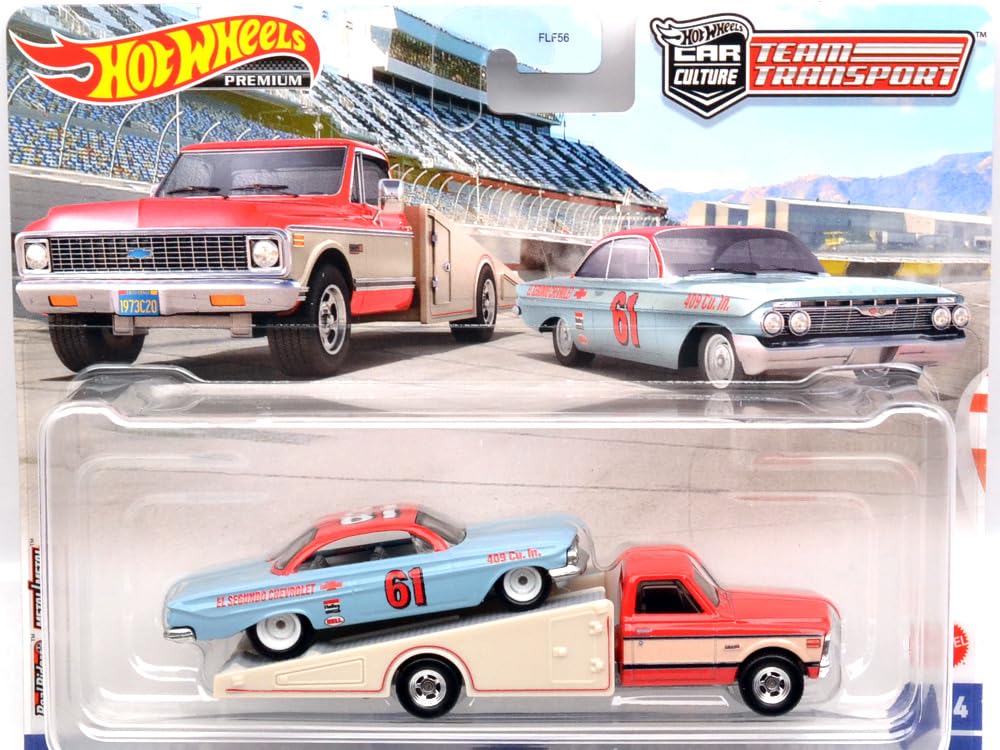 Mattel Hot Wheels Scale Team Transport U Case Impala Chevy Lamp 164 "'61 & '72 Truck" [Item]