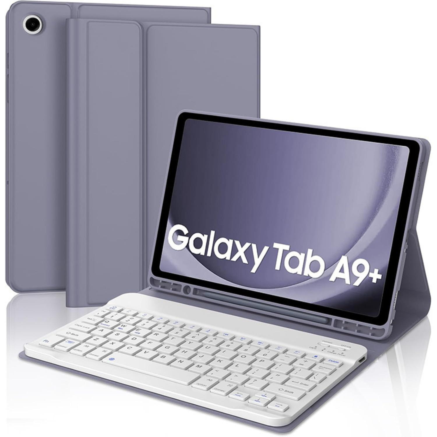 

Планшет A9 Plus Клавіатура-Чохол для Galaxy Tab A9 Plus з клавіатурою, Магнітна клавіатура для Samsung Galaxy Tab A9+ / A9 Plus 11 дюймів 2023 (SM-X210/X216/X218) фіолетовий