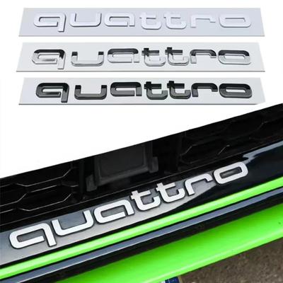 3D ABS Car Front Grille Emblem for 4JHEF Quattro Logo A3 A4 A5 A6 A6L A7 A8 Q3 Q5 Q7 S3 S4 S5 RS3 RS4 RS6 Badge Accessories