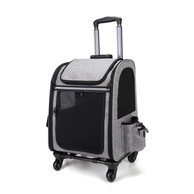 Zaino Pet Trolley Pieghevole: Espandibile, Portatile, Grande Capacità per Gatti e Cani