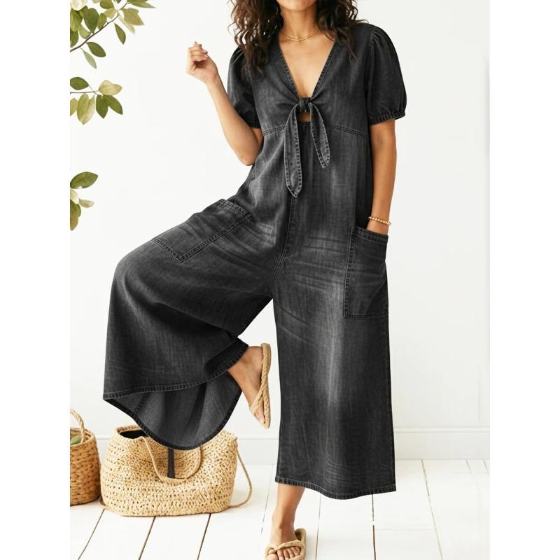GMXIA Moda Donna Casual Tinta Unita Stampa Estate Primavera Manica Corta Bretelle Pantaloni Tute & Rompers