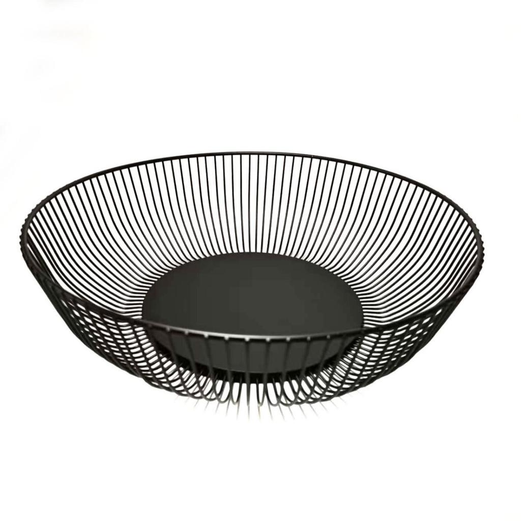 Nordic Black Iron Fruit Basket - Creative Living Room Draining Bowl