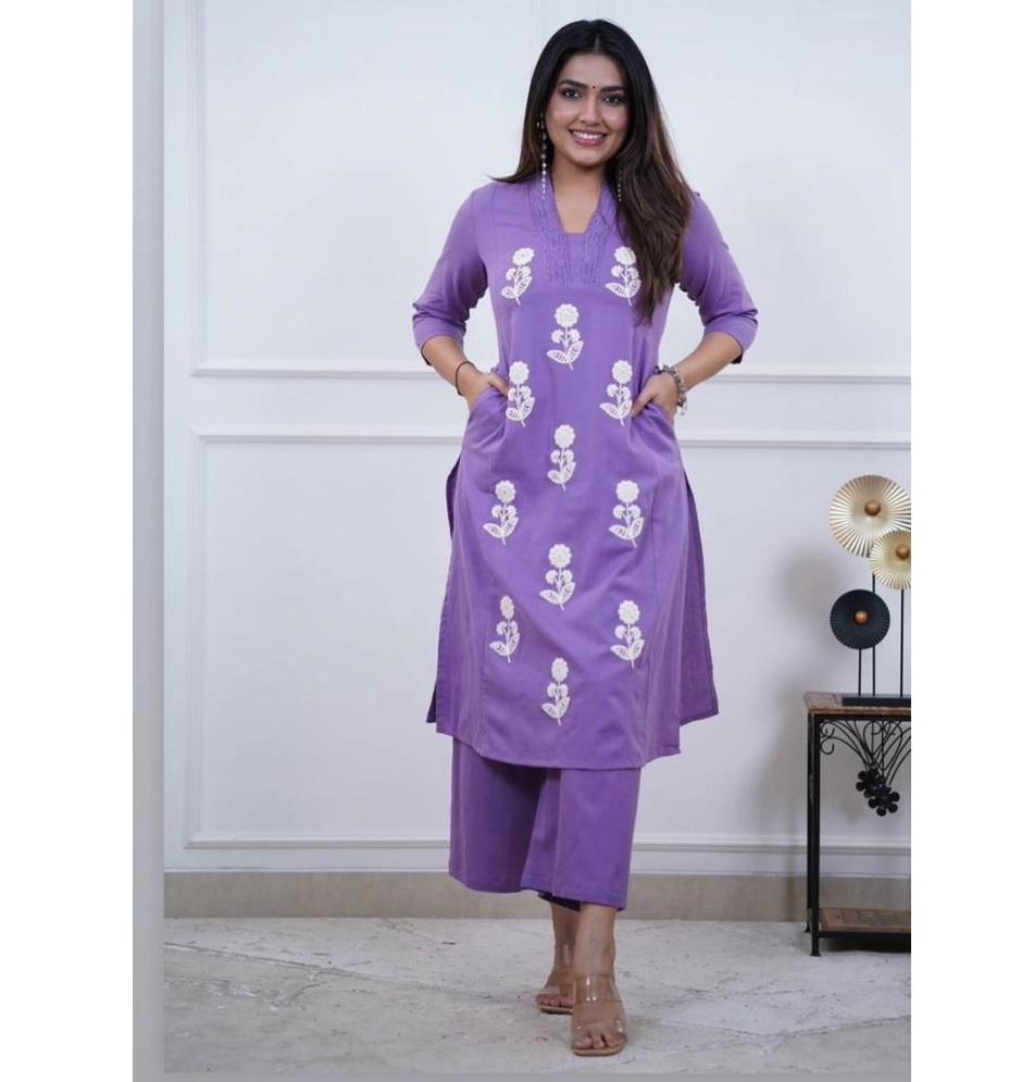 Indian Women Designer Kurta Pant Cord Set Bollywood Top Tunic Kurti Salwar Kameez Dress