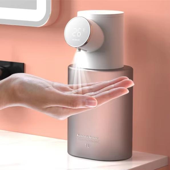 350ml Hand Free Foaming Soap Dispenser ABS Plastic Automatic Liquid Soap Dispenser Touchless Bathroom Modern Design белый