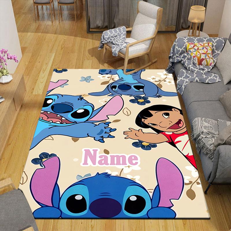 Custom 1Pc Lilo Stitch Adventure Rug Office Carpet Indoor Outdoor Entrance Doormat Nonslip Soft And Comfortable Living Room D916267