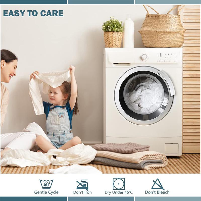 Safe Waterproof Mattress Cover Soft Comfortable Breathable Bed Cover With Elastic Band Fit Machine Washable Single Double Size