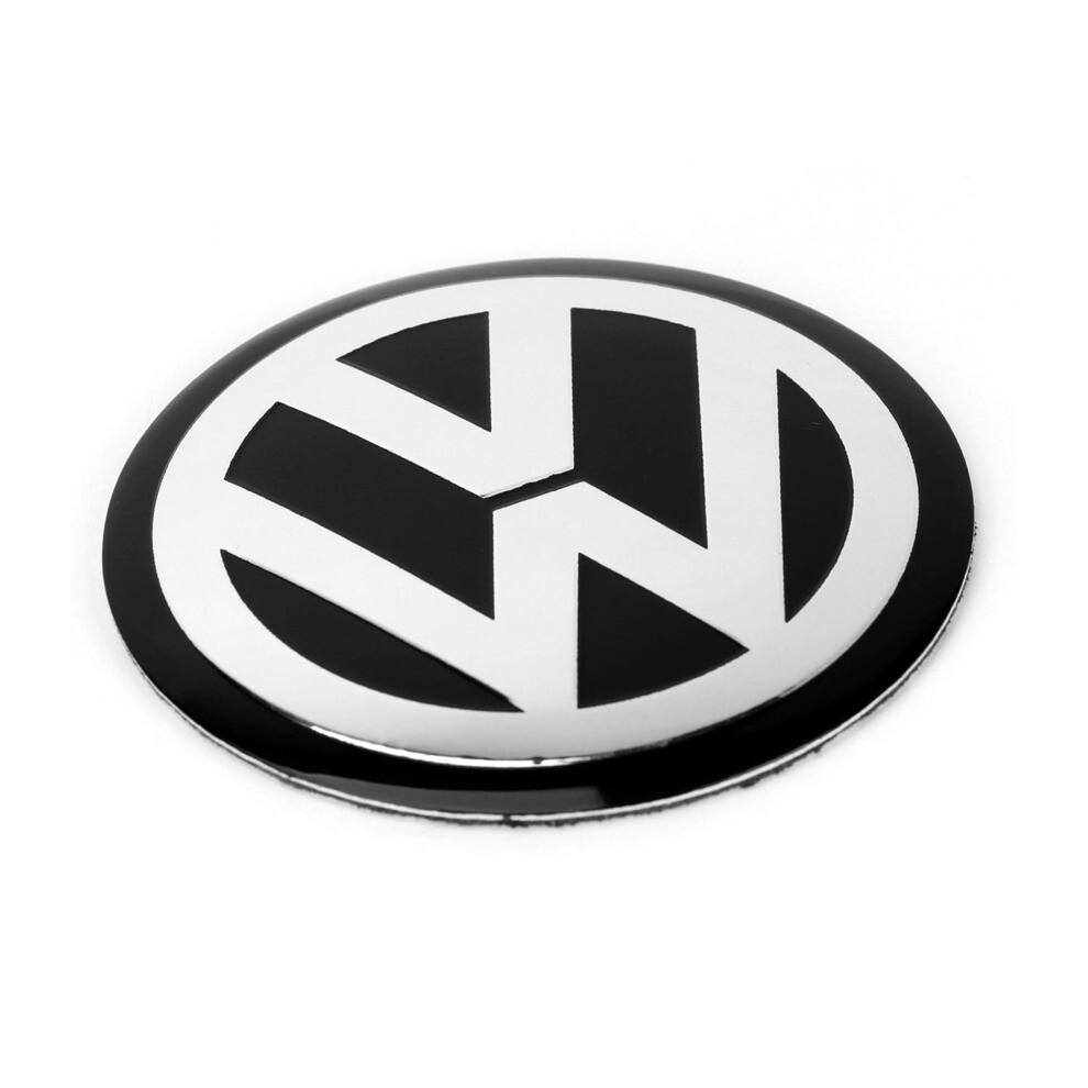 Modifix - 90mm Radkappe Emblem Logo Aufkleber Schwarz Für Vw Golf Passat Cc Polo Scirocco