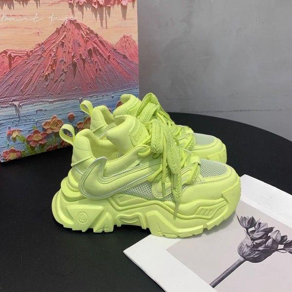 Thick-soled Dad Shoes Women's Summer New Breathable Mesh Breathable Versatile Lightweight Casual Shoes