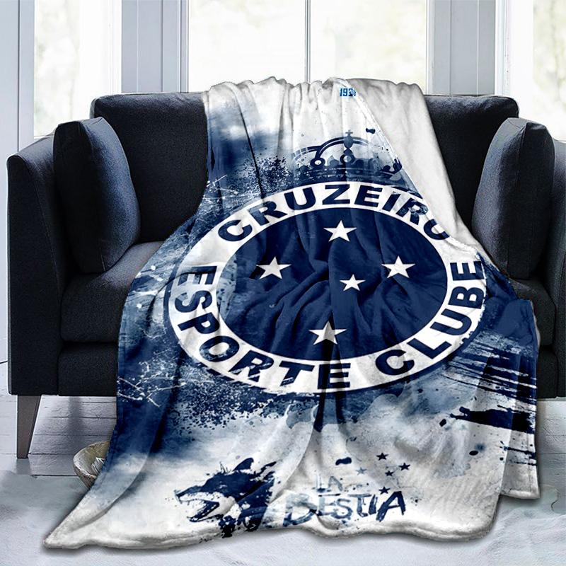 Cru-zeiro Esporte Club Crest Printed Throws Blanket Soft Flannel Blankets for Couch Bed Gifts for Men Women Picnic Blanket Christmas Gifts