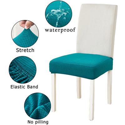 Coprisedia da pranzo impermeabile Facile da montare Elasticizzato Jacquard Coprisedile per sgabelli da bar Protettore per mobili Cerimonia Banchetto Vacanze