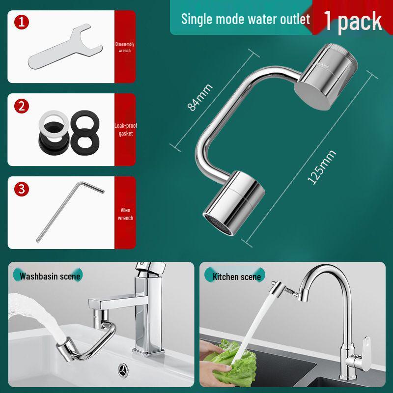 Universal Rotatable Faucet Extension Anti-Splash Aerator Connector