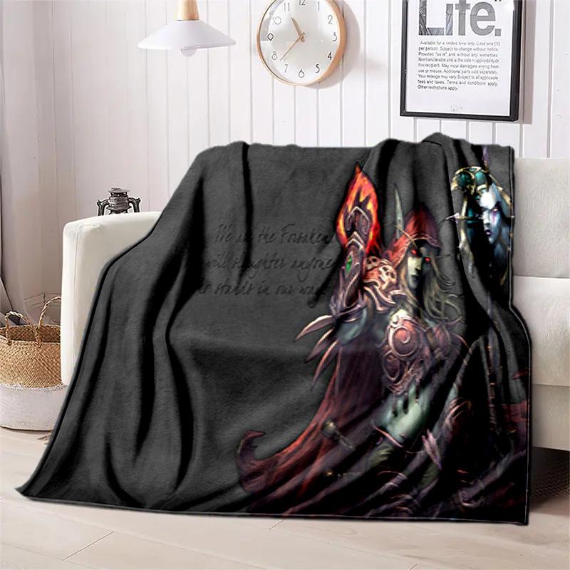 classic game World of Warcraft Frozen Throne blanket Soft and portable four season home bed, sofa blanket, office travel, lunch break, warm blanket Y4