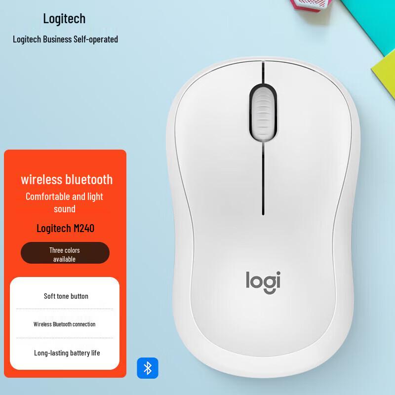 

Logitech M240 Wireless Bluetooth Silent Mouse Large