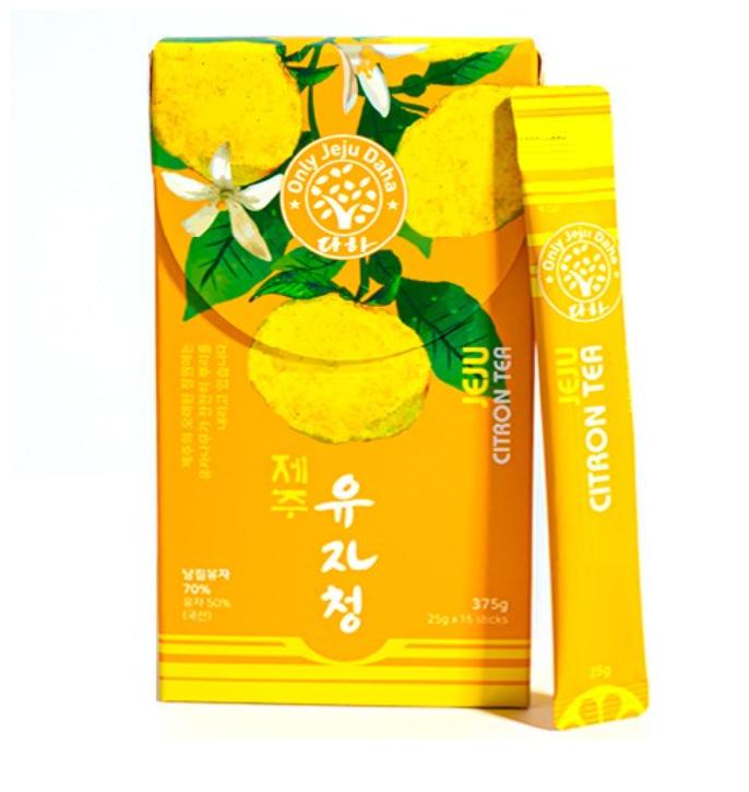 Daha Jeju Yuzu Syrup Stick 15 Sticks – Premium Korean Citron Drink