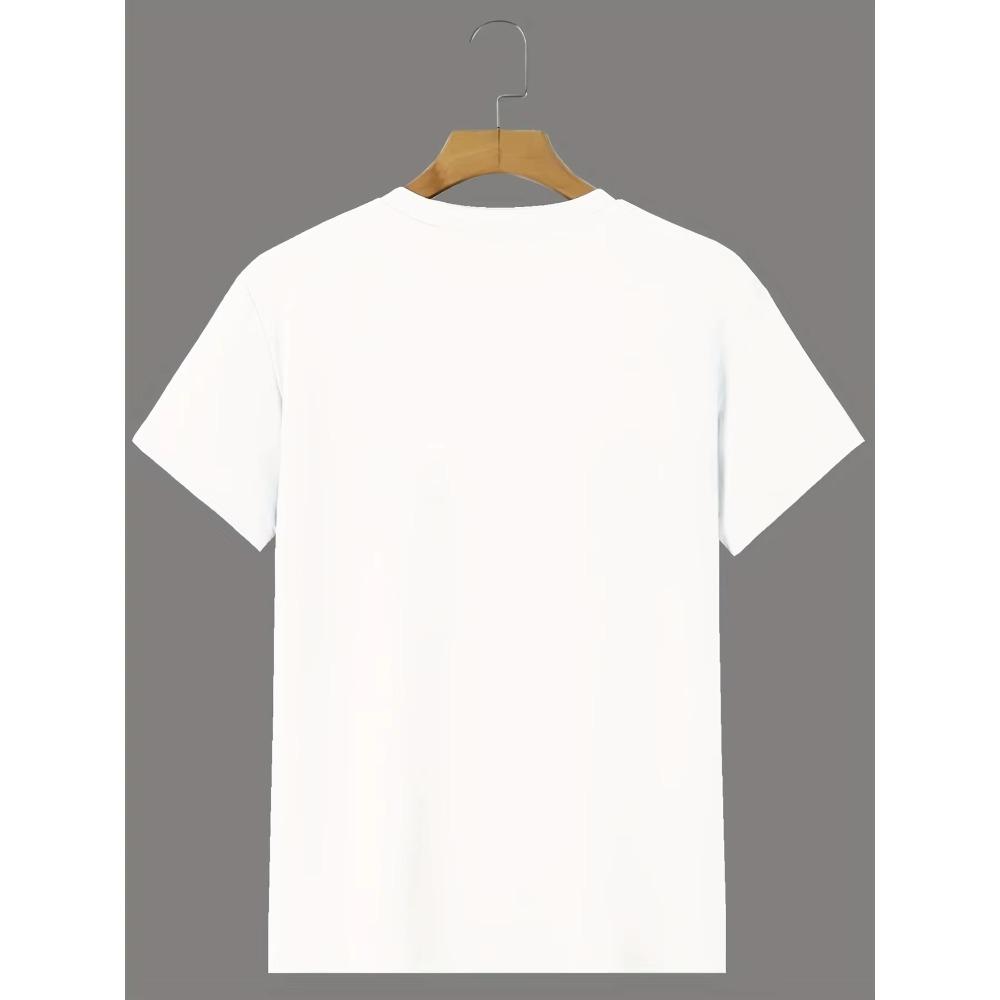 Men's Casual Play Card A Print Crew Neck Short Sleeves T-Shirts For Summer