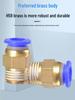 Pneumatic Air Hose Quick Connect Plug PC08-02/10-03/6-01 Solenoid Valve Cylinder Connector