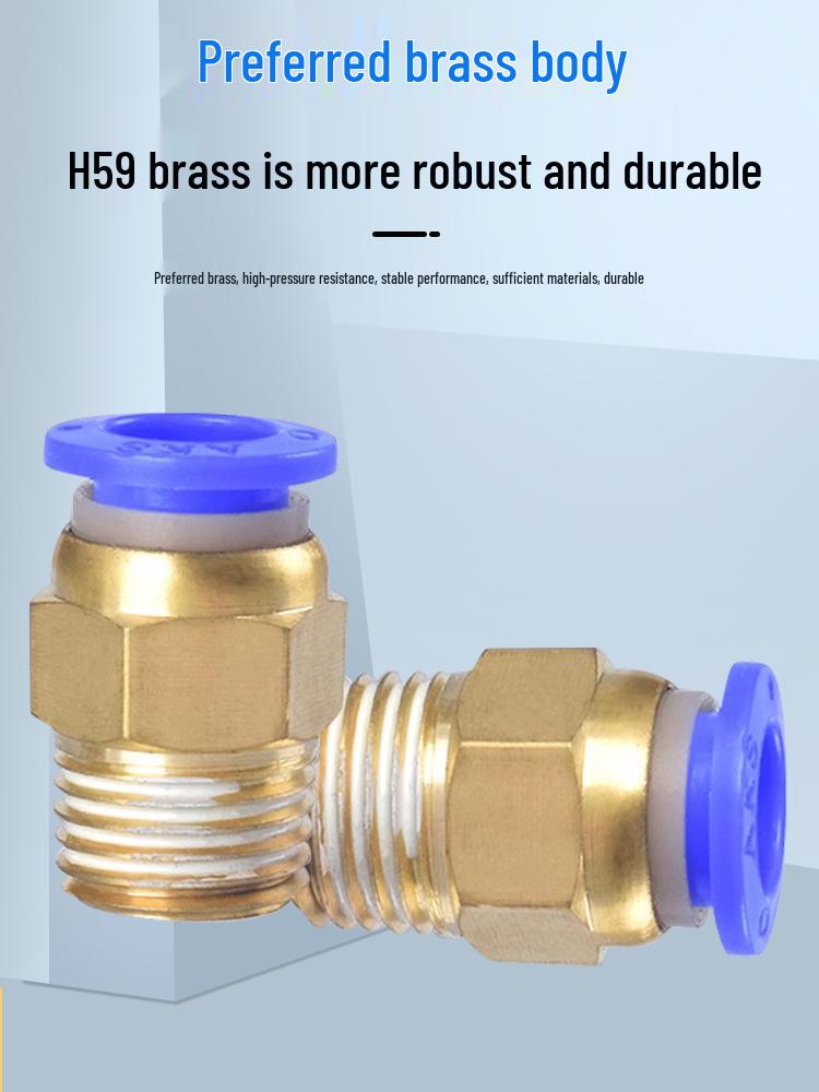 Pneumatic Air Hose Quick Connect Plug PC08-02/10-03/6-01 Solenoid Valve Cylinder Connector