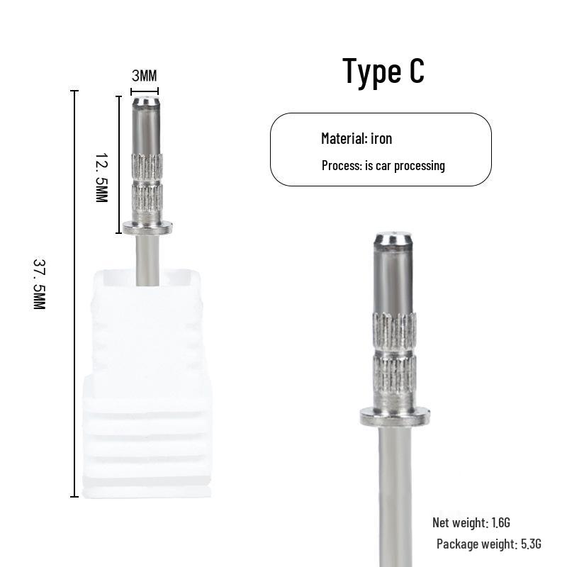 Premium Cross-Border Nail Sanding Band with 2.35mm Shaft - Gold & Silver Available