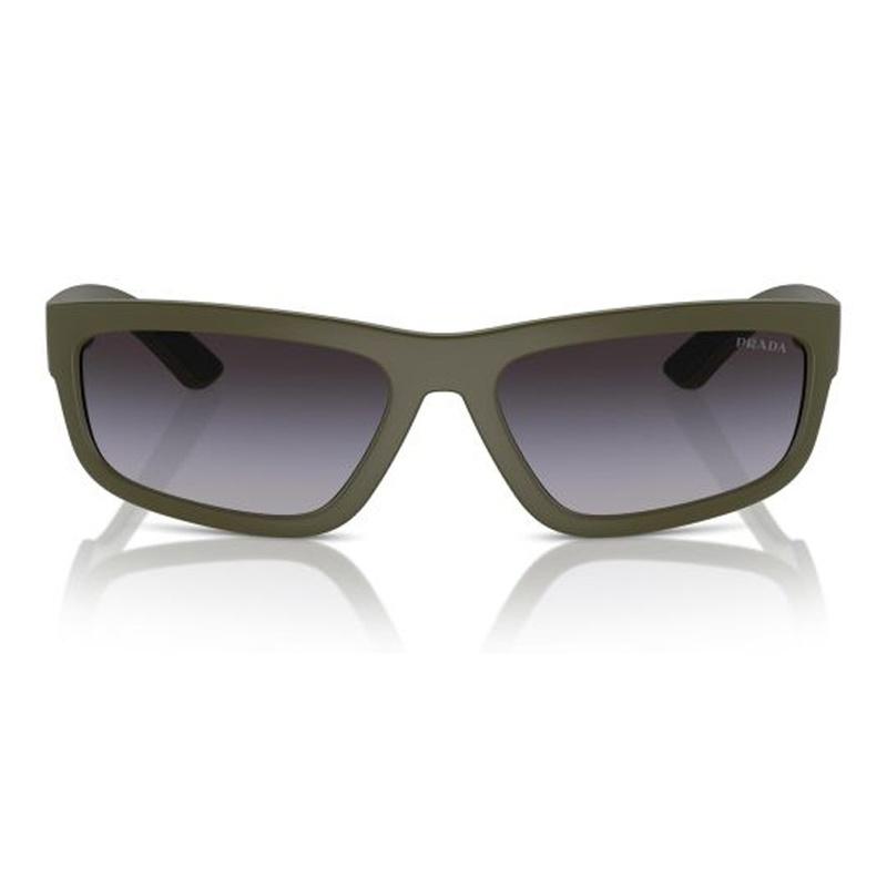Prada Temple Print Injection Irregular Sunglasses Men's Green