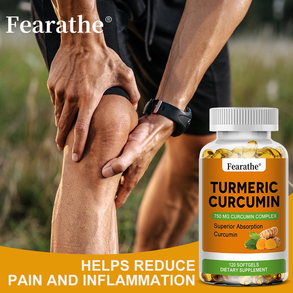 Capsule di curcumina ad alta purezza + estratto di pepe nero 750mg, 120 Capsule