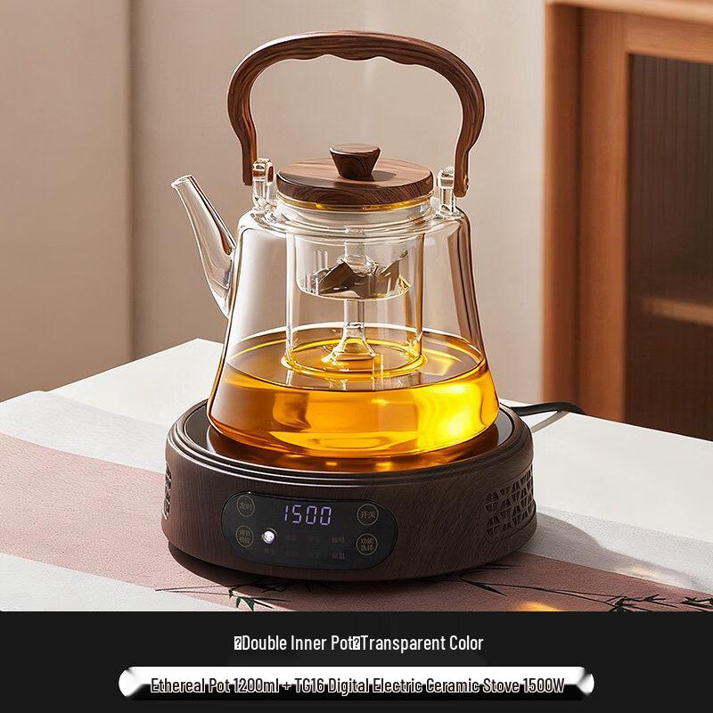 ZISIZ Glass Tea Kettle with Handle