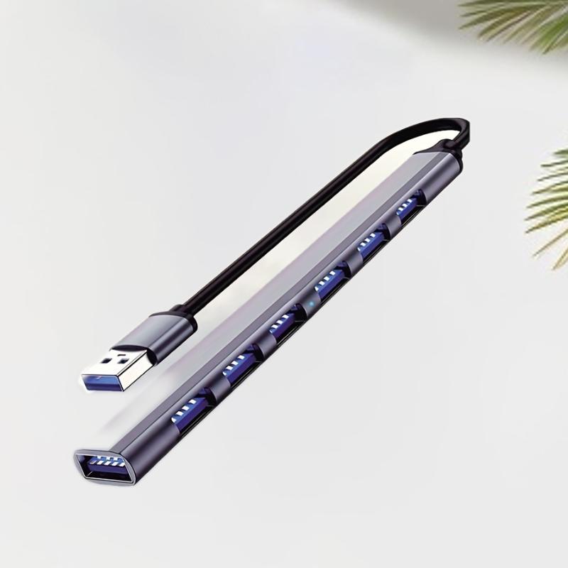 A USB 3.0 Hub, High-speed Data Transfer, Plug and Play, Compact Design, Easy Connection, USB Multi-port Adapter