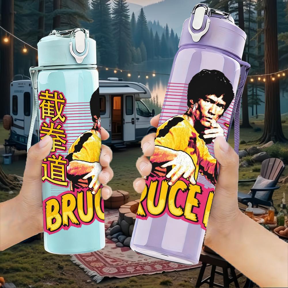 1PC Retro Bruselle Punk Girl Portrait Print 750ml Portable Sports Water Bottle Leakproof Gym Outdoor Travel Drink Cup