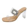 Wearing High-heeled Sandals for Women's 2025 New Summer Korean Version Rhinestone Fairy Style Fashion Sandals Zapatos Mujer