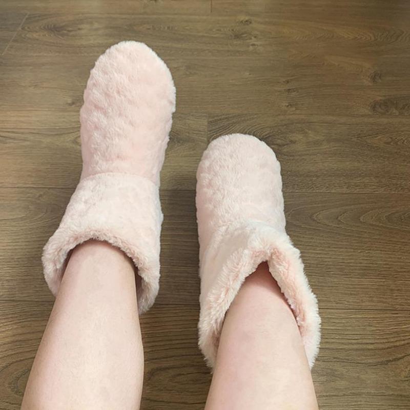 Coppia invernale Pantofole calde antiscivolo addensate più calzini da interno in velluto Scarpe da pavimento morbide