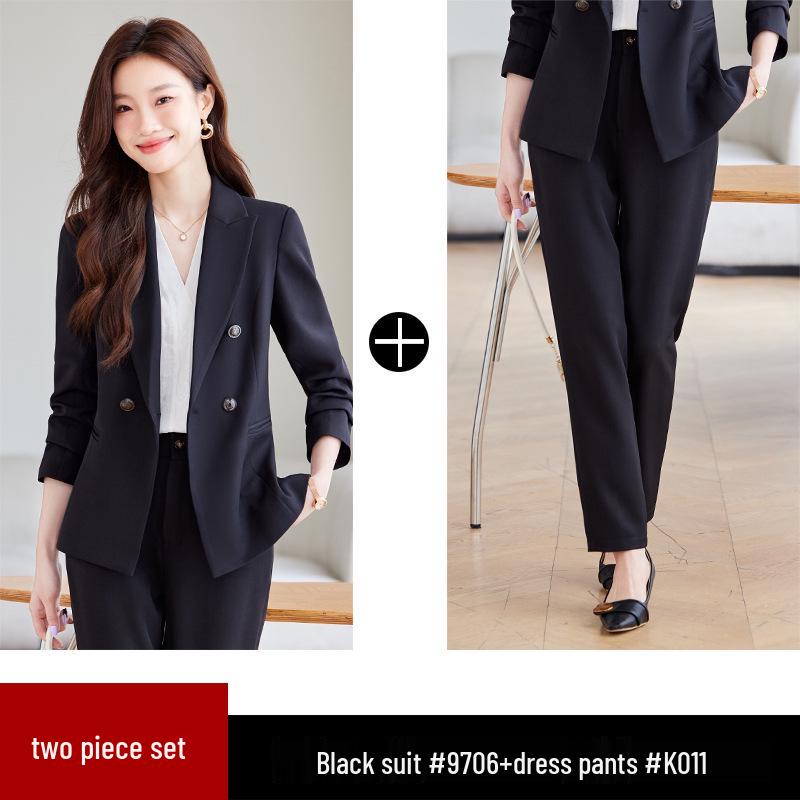 2024 Women's Professional Autumn Suit Set - Elegant, Thick Style for Formal Commuting & Hotel Reception