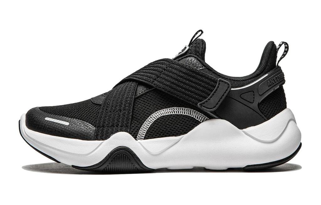 Li Ning YOUNG Versatile Cushioning, Wear Resistant Low Top Kids Lifestyle Shoes Black White YKCU128-3