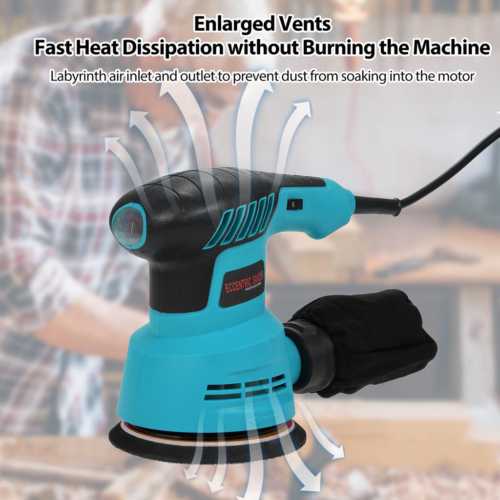 Electric Sanding Machine Low Vibration 5000-12000RPM 6 Speed Sander Machine and Beginners