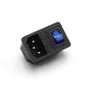 1PC C14 Power Socket with 10A Fuse Rocker Switch and Switch Fuse Red Green Blue Black Colors