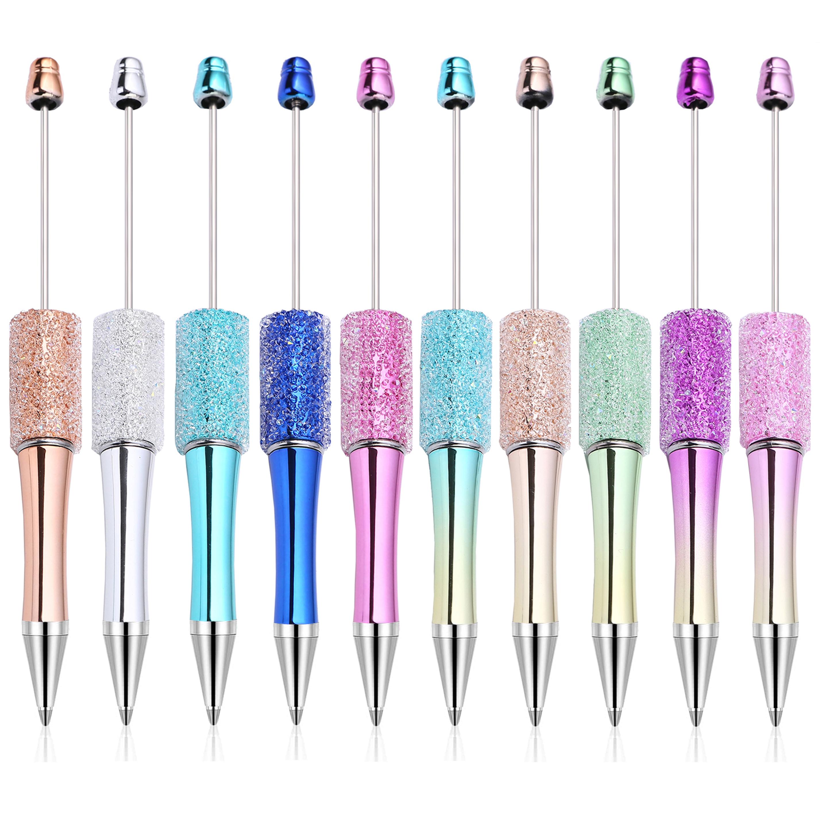 

30 шт. оптовая продажа полноразмерная звезда ручка с бусинами креативный набор наклеек своими руками алмазные шариковые ручки с бусинами рекламная подарочная ручка 10 Colors x 30Pcs чёрный