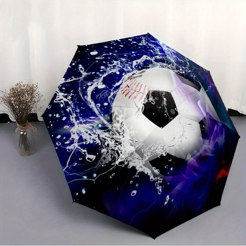 A Portable Folding Umbrella Designed for, Featuring a Football Style, Perfect for Travel And As a Decorative Holiday Gift.