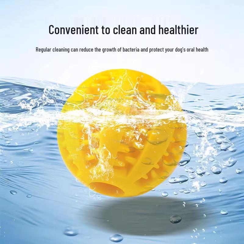 Pet Dog Toy: Bite-Resistant Rubber Molar Ball for Teeth Cleaning and Boredom Relief - Available In Small, Medium, Large with Sound Feature