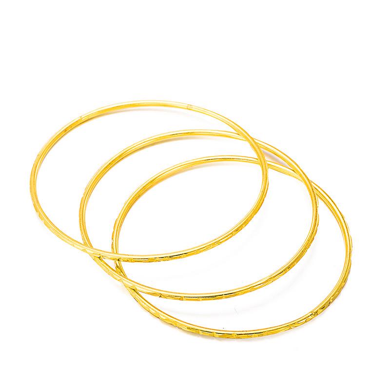 Women's Bohemian Gold Sand Brass Bracelet with Long-Lasting Colorfast Finish
