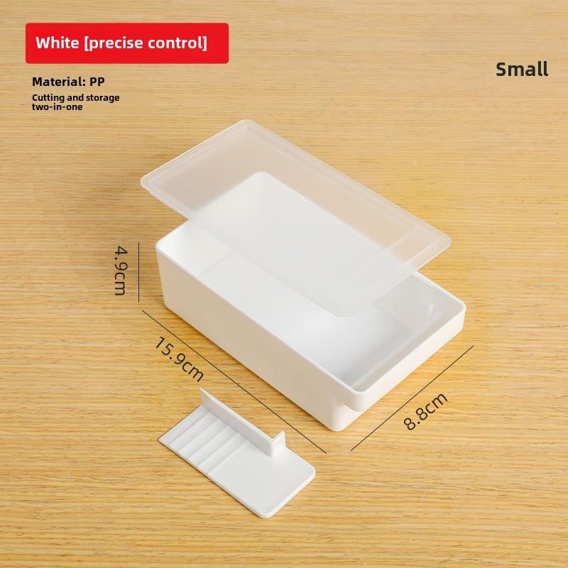 

Универсальная коробка для хранения масла и сыра с крышкой — идеально подходит для свежести, нарезки и организации приправ на вашей кухне S белый