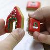 3Pcs 3D Mini House Scenery Christmas Cookie Cutter Set Cookie Biscuit Mold Steel Gingerbread House Fondant Cutter Baking Tool