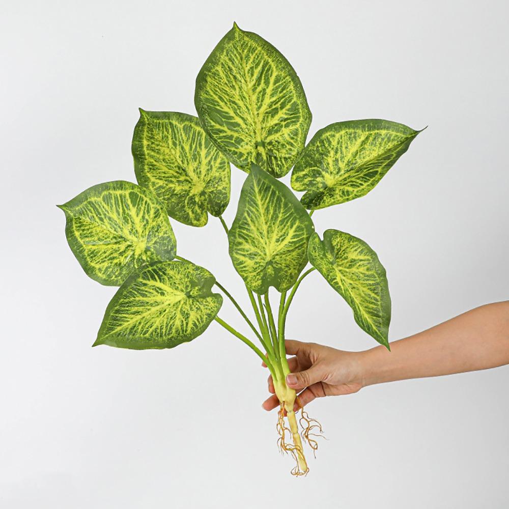 Large Size Artificial Plant 7 Heads Simulation Turtle Leaf Fake Greenery  Leaf  Photo Props