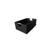 Sturdy Fabric Storage Bin With Reinforced Bottom Wooden Handles for Bedroom Office